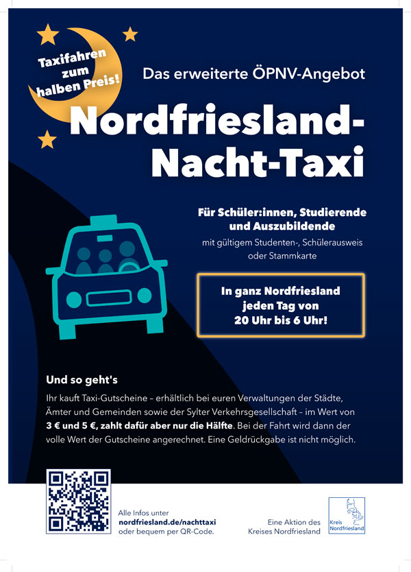 Nordfriesland-Nacht-Taxi macht auf sich aufmerksam