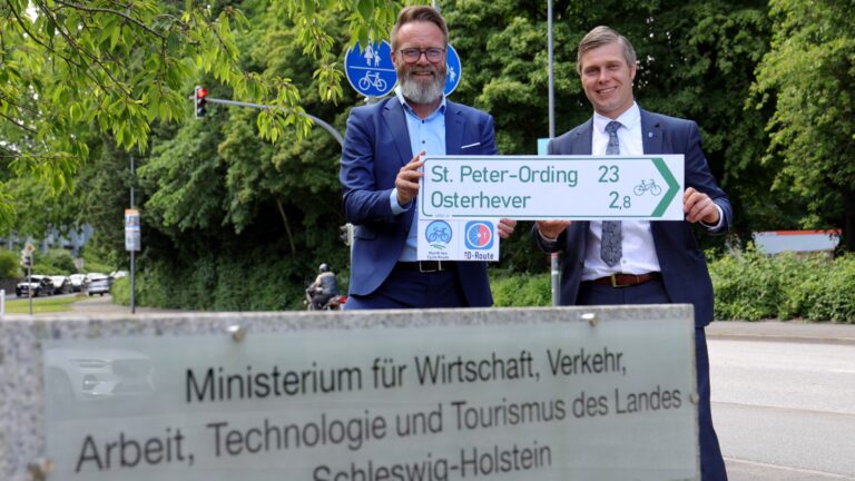 412.000 Euro Förderung für neue Radwegbeschilderung in Nordfriesland
