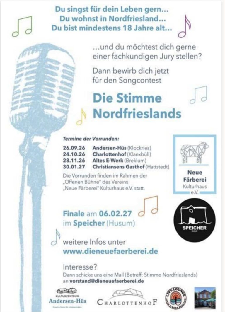 „Die Stimme Nordfrieslands“ – Nordfriesland ist mehr als Watt, Gezeiten und Schafe am Deich!
